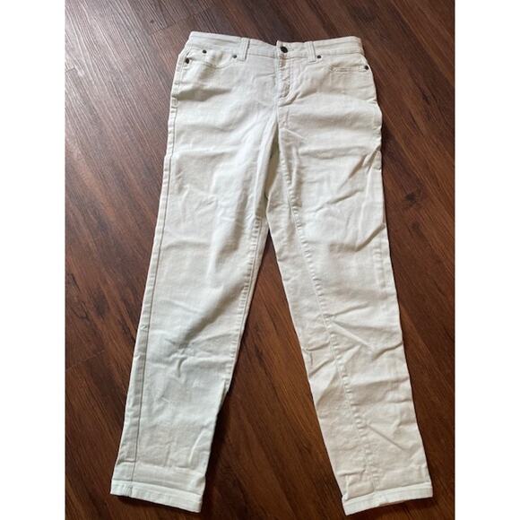 Talbots Size 4 Simply Flattering 5 Pocket Mint Green Stretch Denim Jeans - Picture 1 of 5